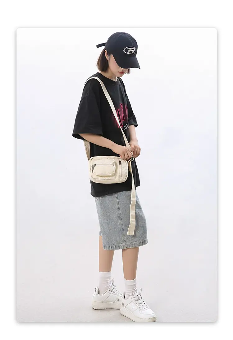 Vintage Wash Denim Crossbody Bag Women Mini Mobile Phone Bag — feature 9