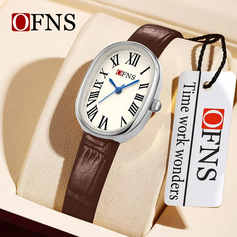 O'FSSN Luxury Black Leather Roman Dial Watch for Women - Image 9