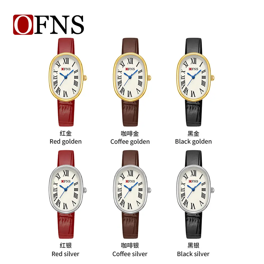 O'FSSN Luxury Black Leather Roman Dial Watch for Women - Image 10