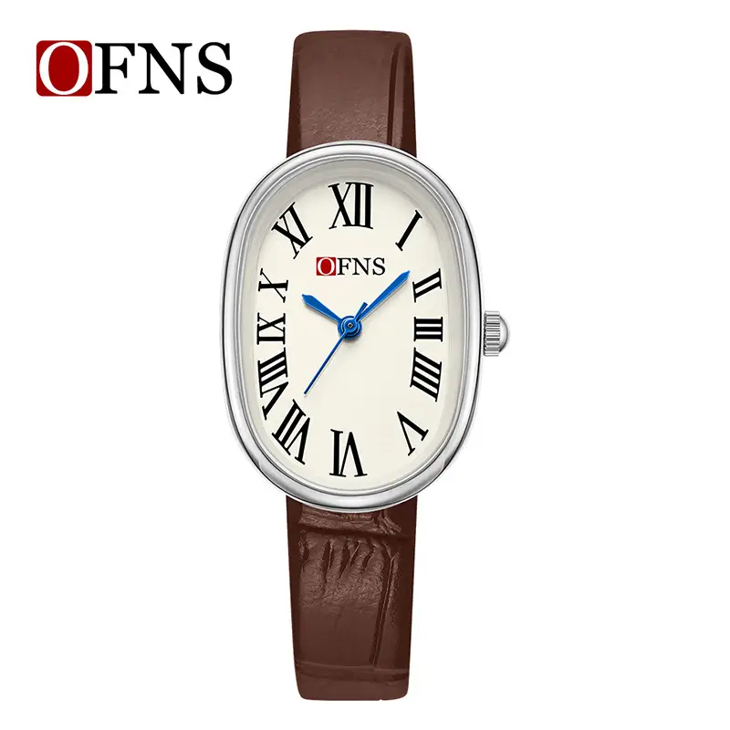 O'FSSN Luxury Black Leather Roman Dial Watch for Women - Image 3