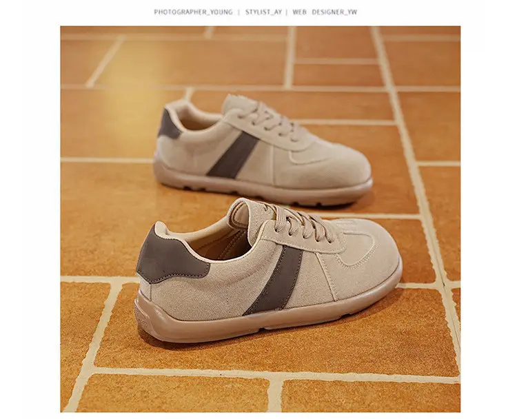 Foreign Trade Women's Autumn and Winter Fashion Retro-Style Brown Training Shoes Outdoor Flat-Soled Sports Casual Shoes for Women — feature 30