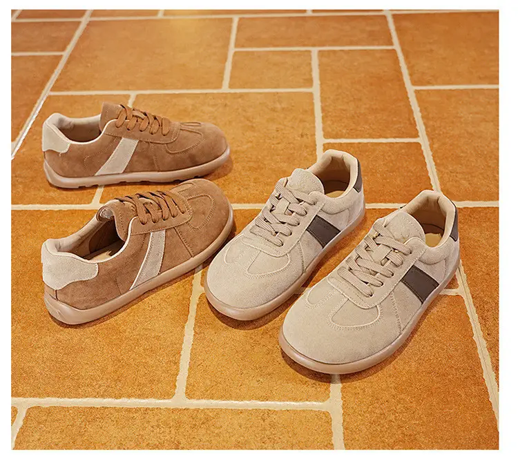 Foreign Trade Women's Autumn and Winter Fashion Retro-Style Brown Training Shoes Outdoor Flat-Soled Sports Casual Shoes for Women — feature 36
