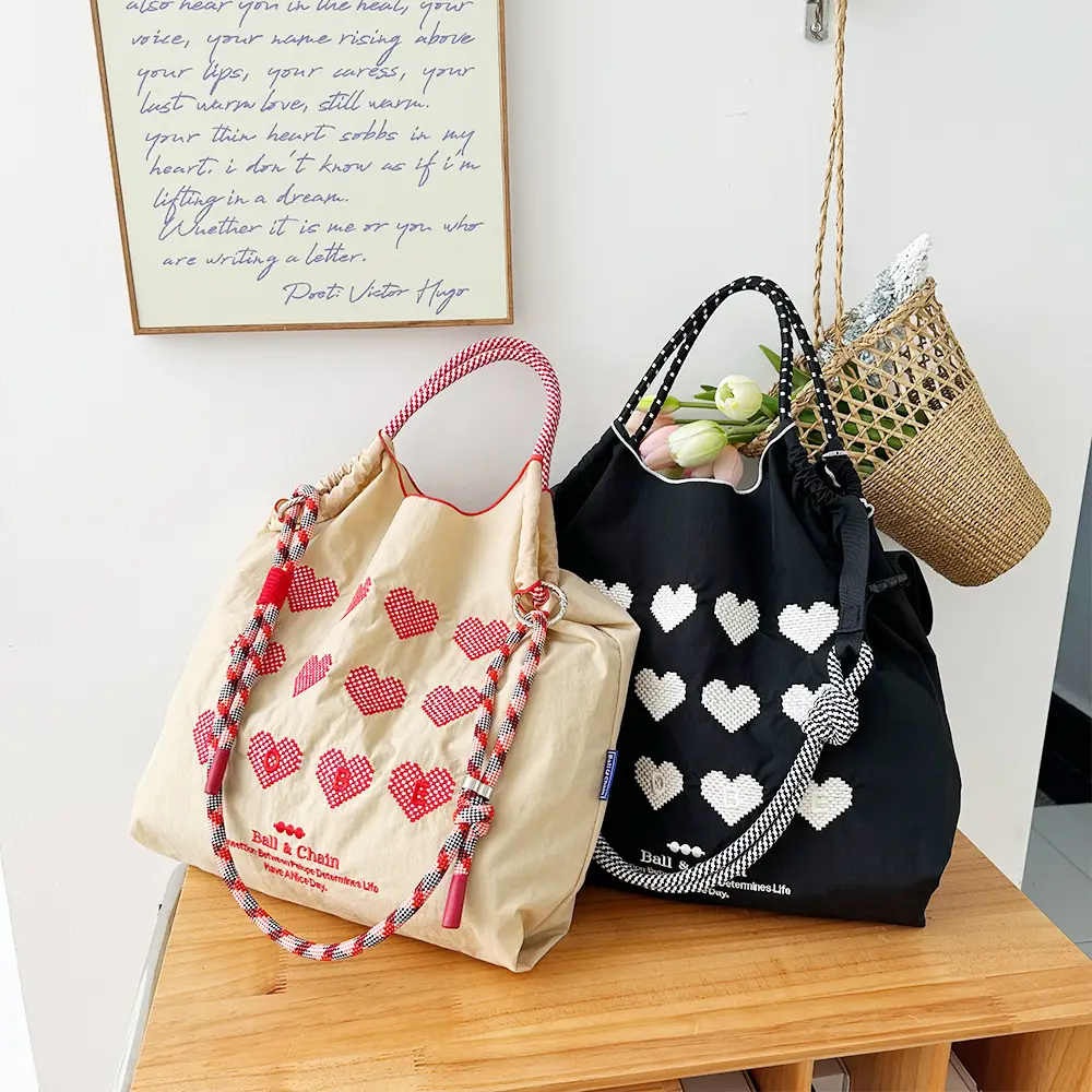 Japanese Embroidered Japanese Ball Chain Eco Bag - Image 114