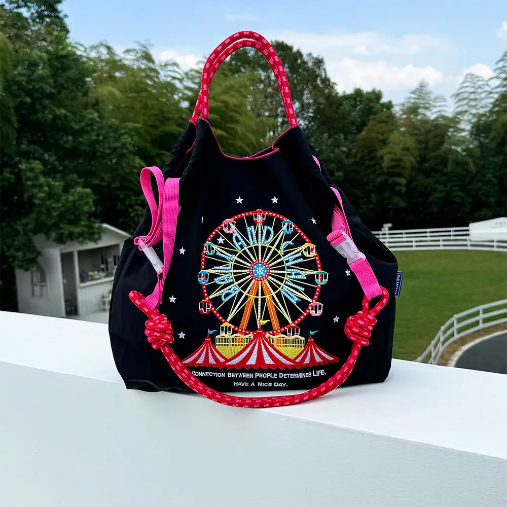 Japanese Embroidered Japanese Ball Chain Eco Bag - Image 32