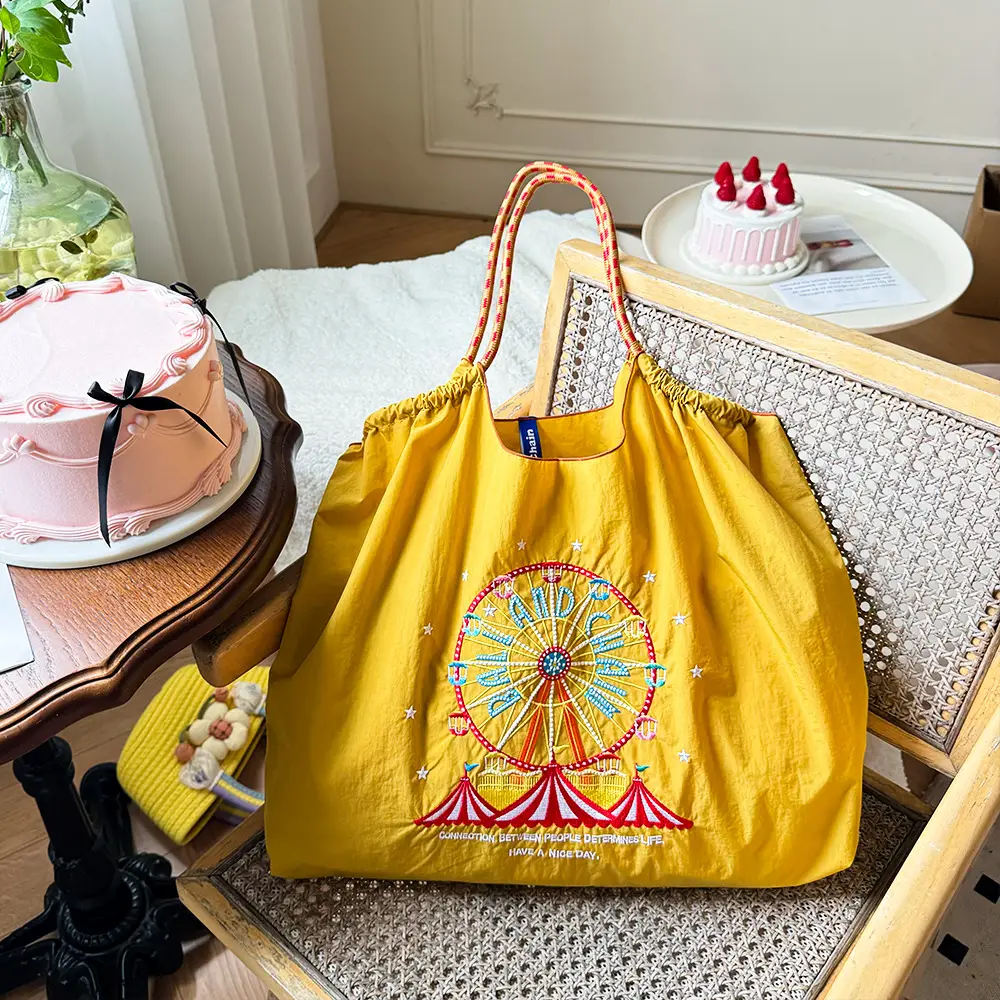 Japanese Embroidered Japanese Ball Chain Eco Bag - Image 33