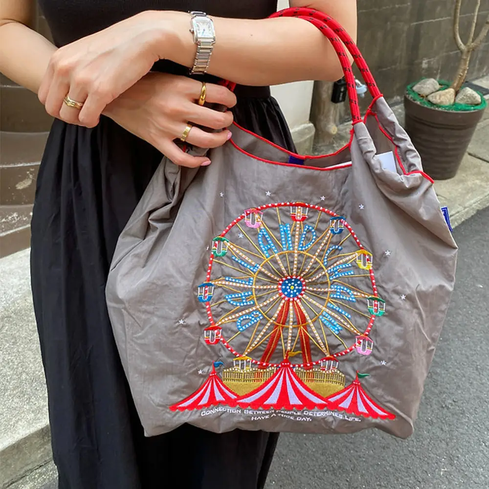 Japanese Embroidered Japanese Ball Chain Eco Bag - Image 34