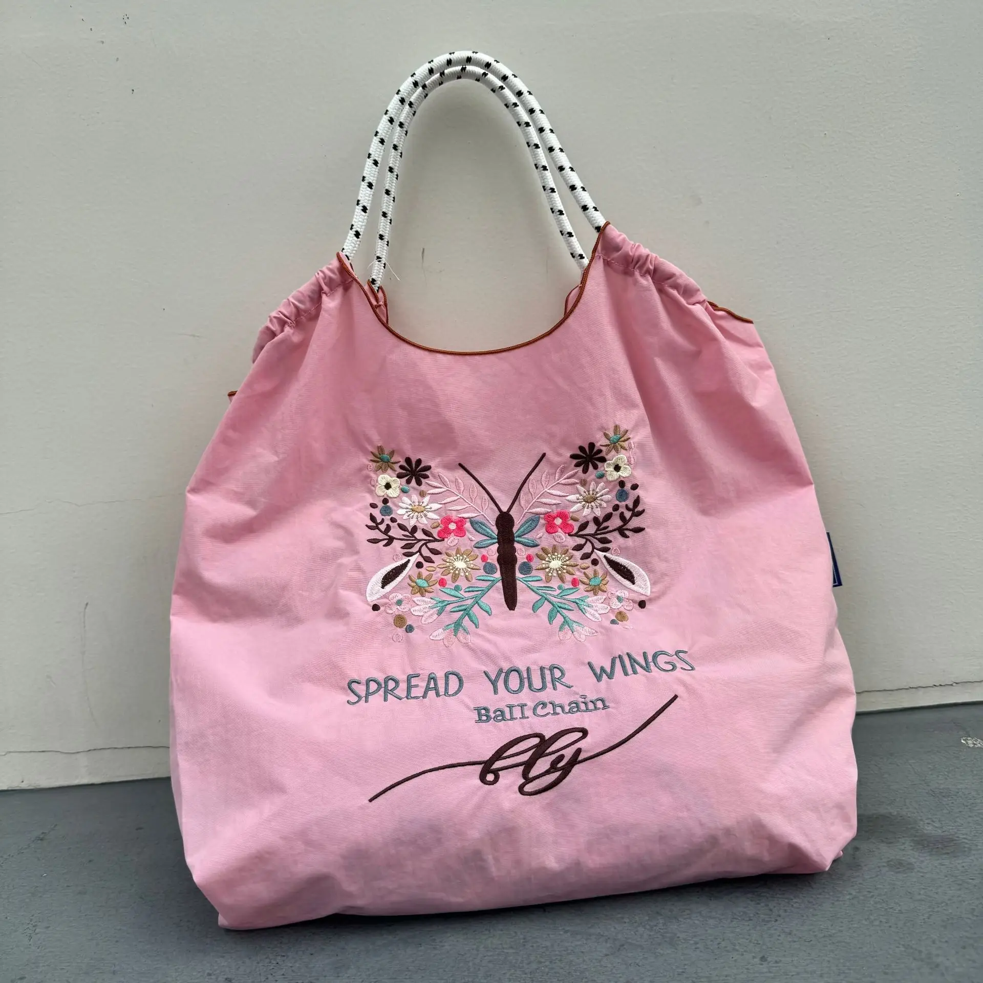 Japanese Embroidered Japanese Ball Chain Eco Bag - Image 37