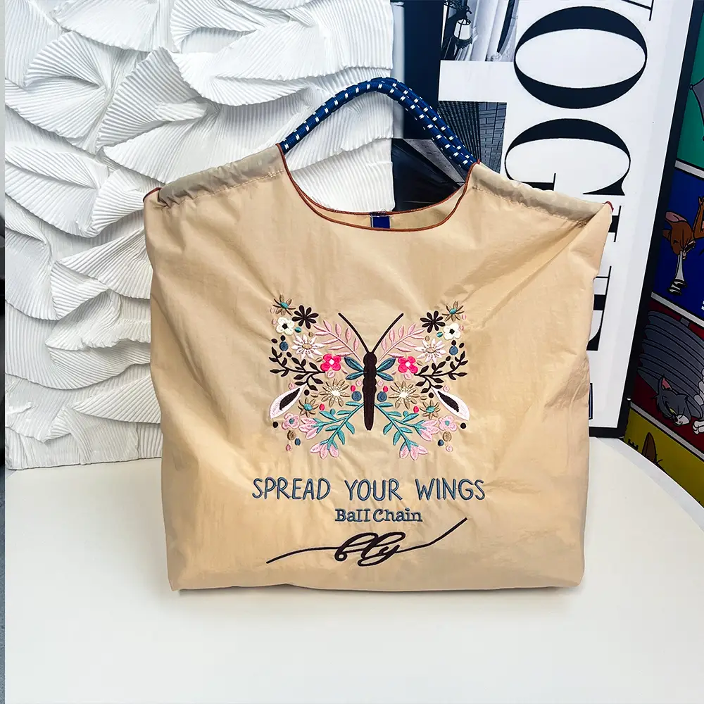 Japanese Embroidered Japanese Ball Chain Eco Bag - Image 39