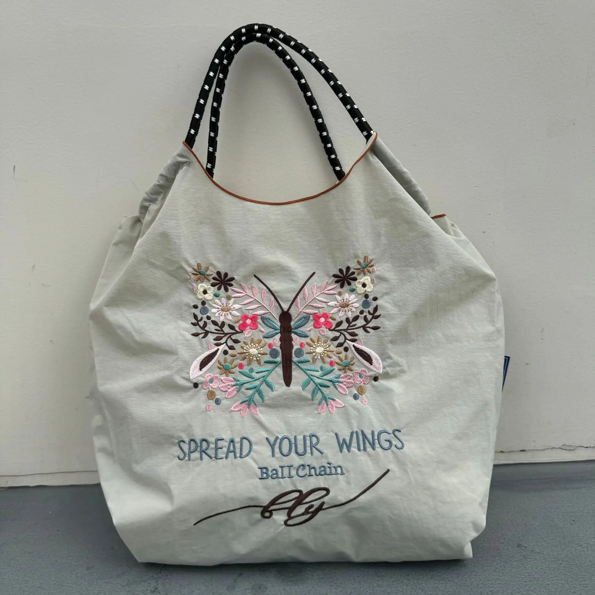 Japanese Embroidered Japanese Ball Chain Eco Bag - Image 40