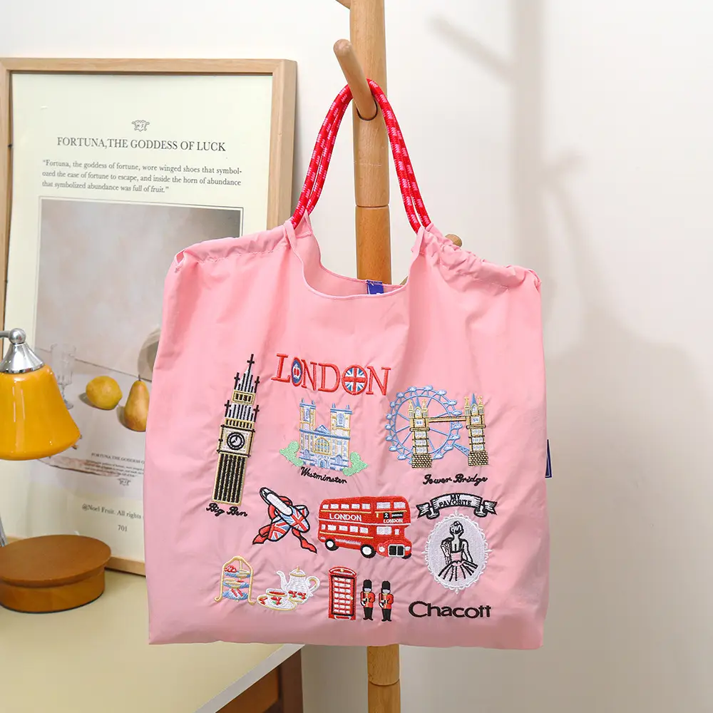 Japanese Embroidered Japanese Ball Chain Eco Bag - Image 41