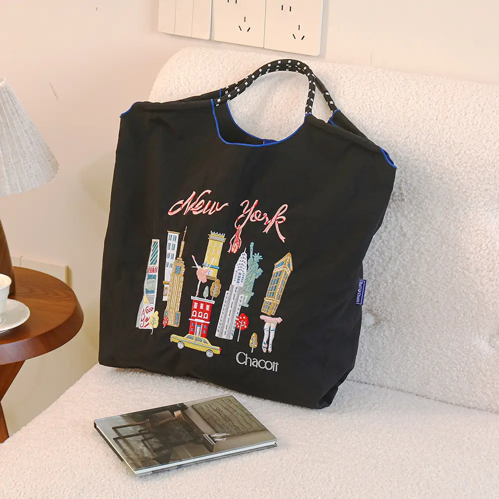 Japanese Embroidered Japanese Ball Chain Eco Bag - Image 45