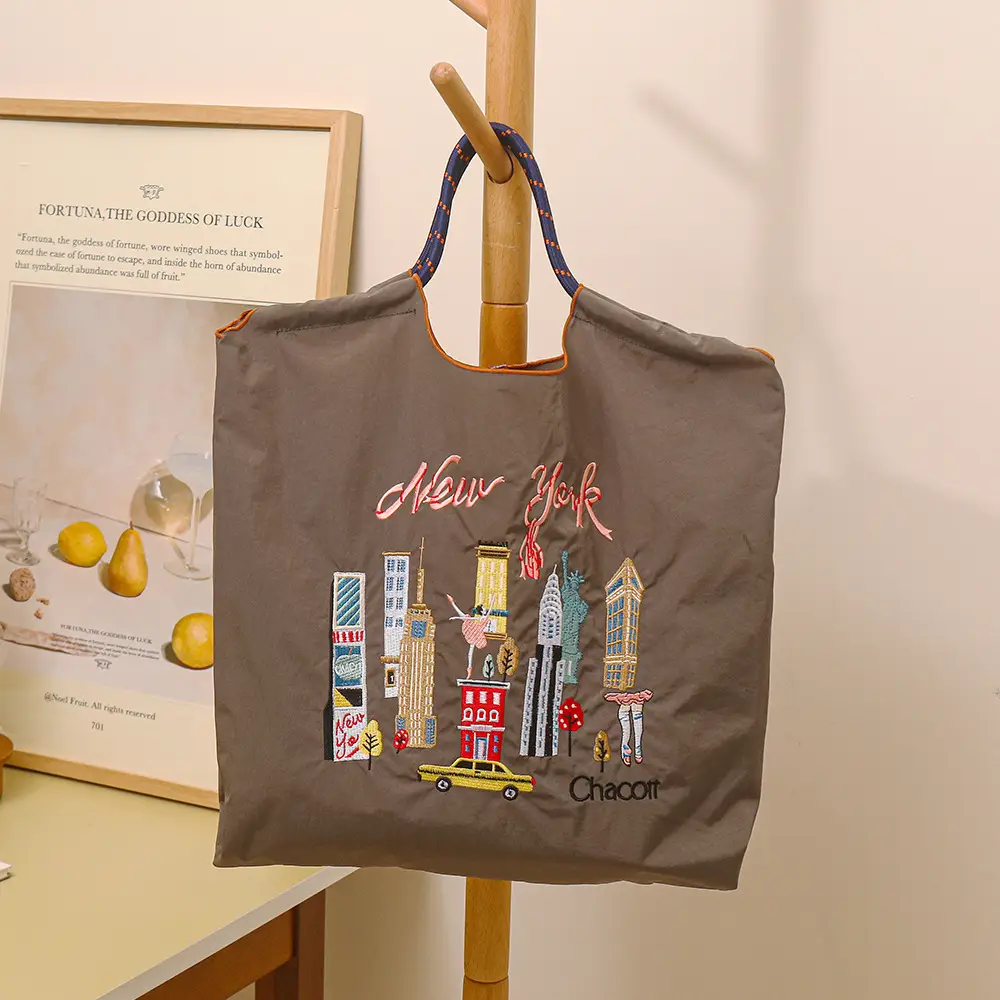Japanese Embroidered Japanese Ball Chain Eco Bag - Image 46