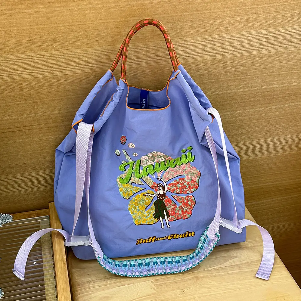 Japanese Embroidered Japanese Ball Chain Eco Bag - Image 71