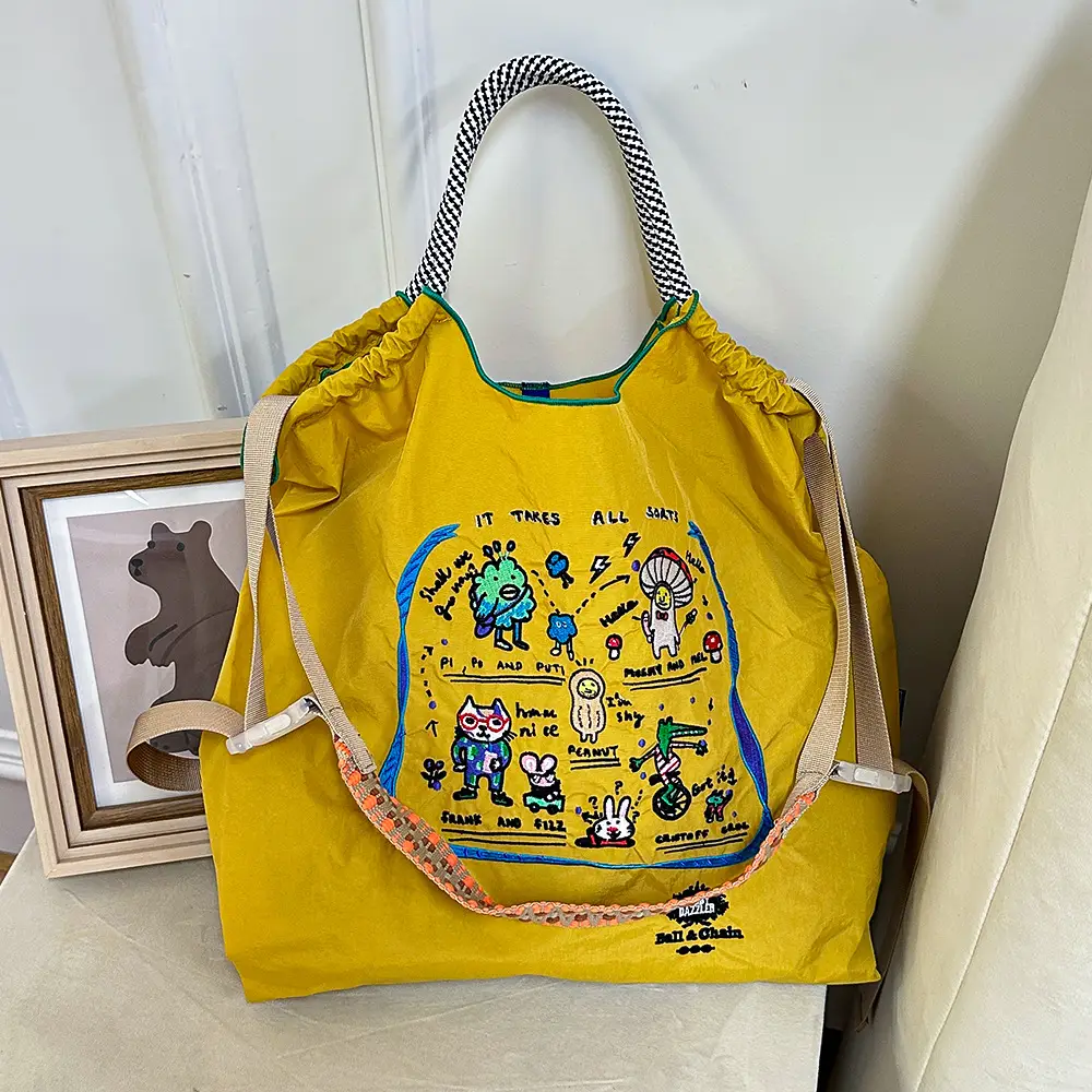 Japanese Embroidered Japanese Ball Chain Eco Bag - Image 72