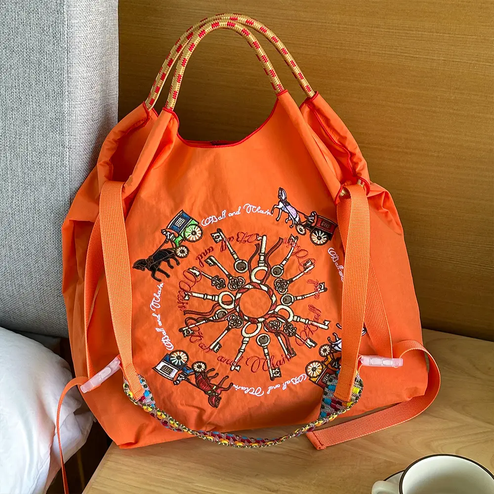 Japanese Embroidered Japanese Ball Chain Eco Bag - Image 76