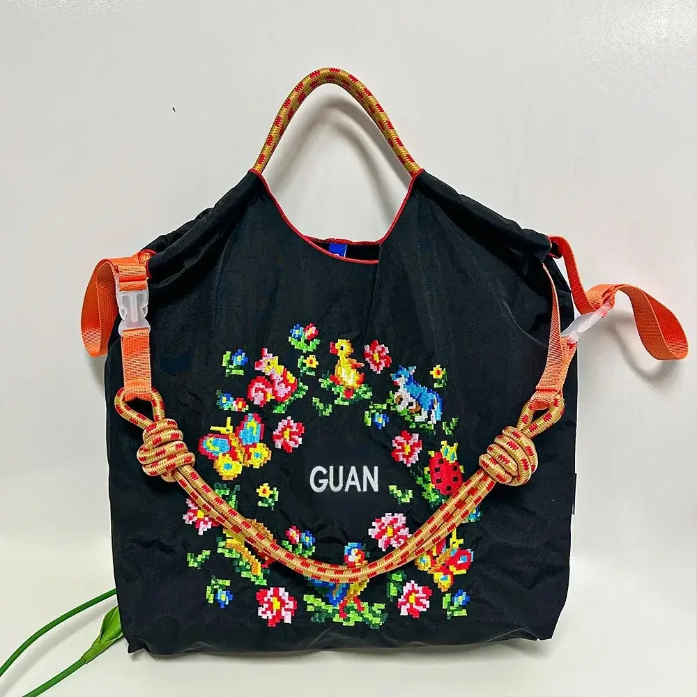 Japanese Embroidered Japanese Ball Chain Eco Bag - Image 27