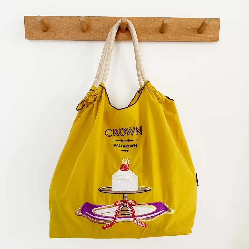 Japanese Embroidered Japanese Ball Chain Eco Bag - Image 3