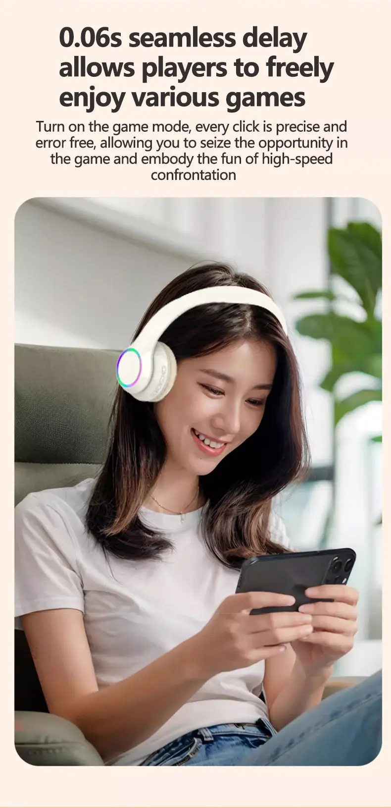 Wireless Bluetooth Headset with LED & Long Battery β feature 11