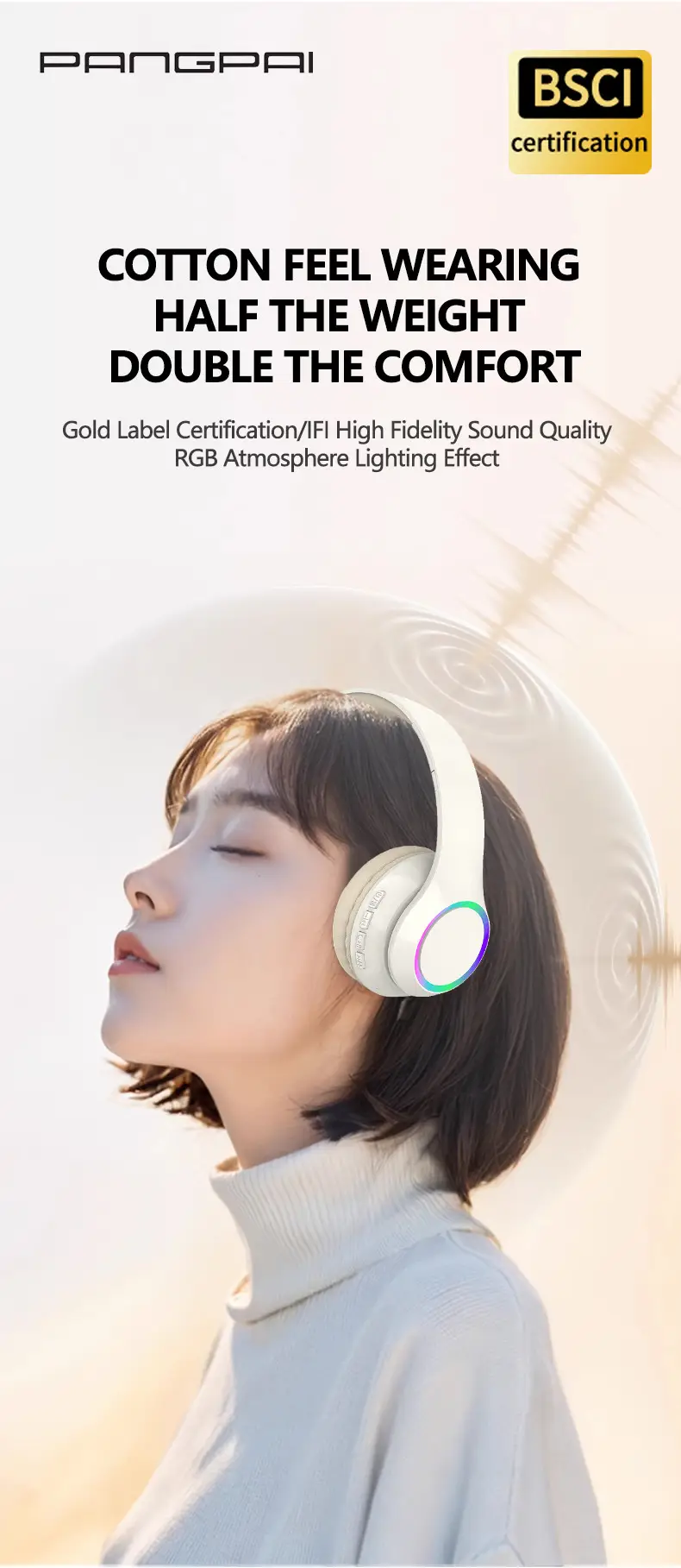 Wireless Bluetooth Headset with LED & Long Battery β feature 3