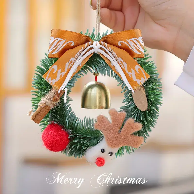 Christmas Red Bow Wreath Decor for Home