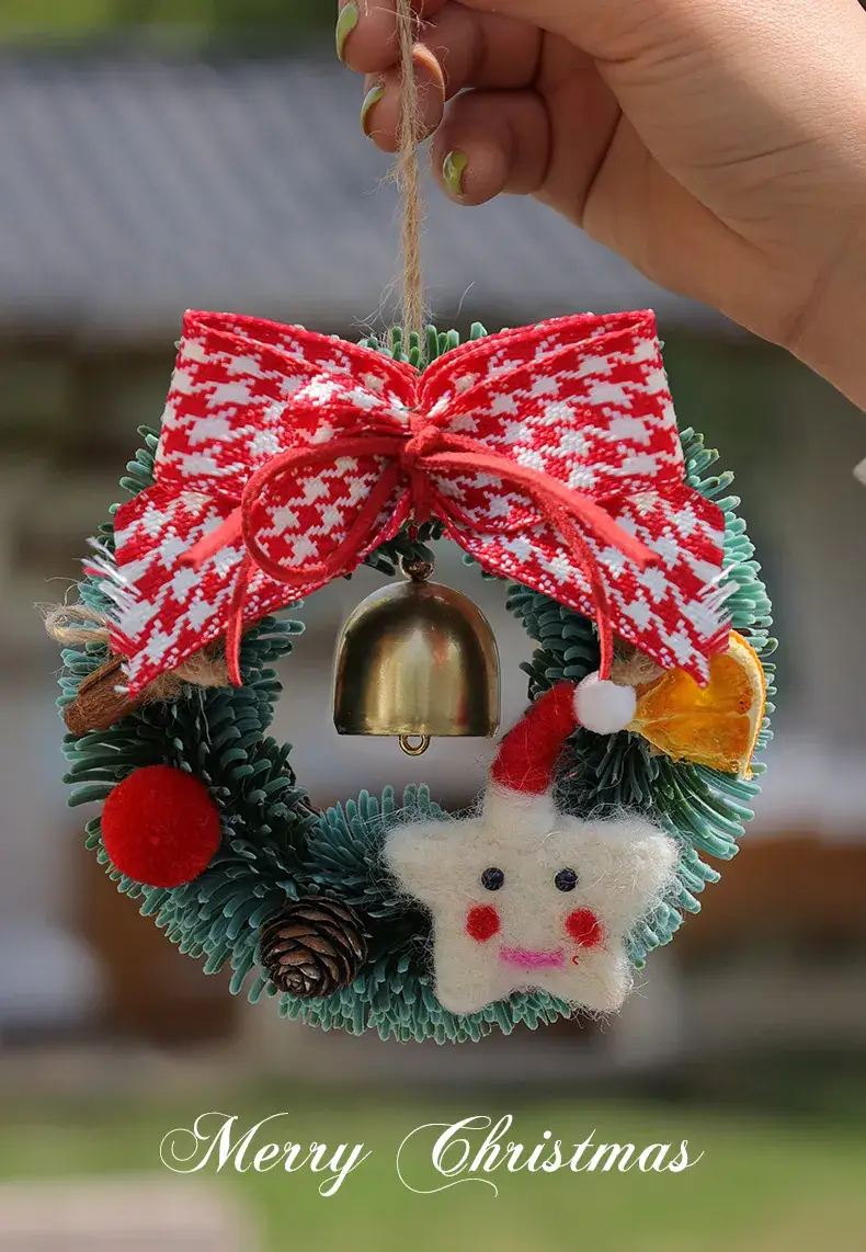 Christmas Red Bow Wreath Decor for Home — feature 10