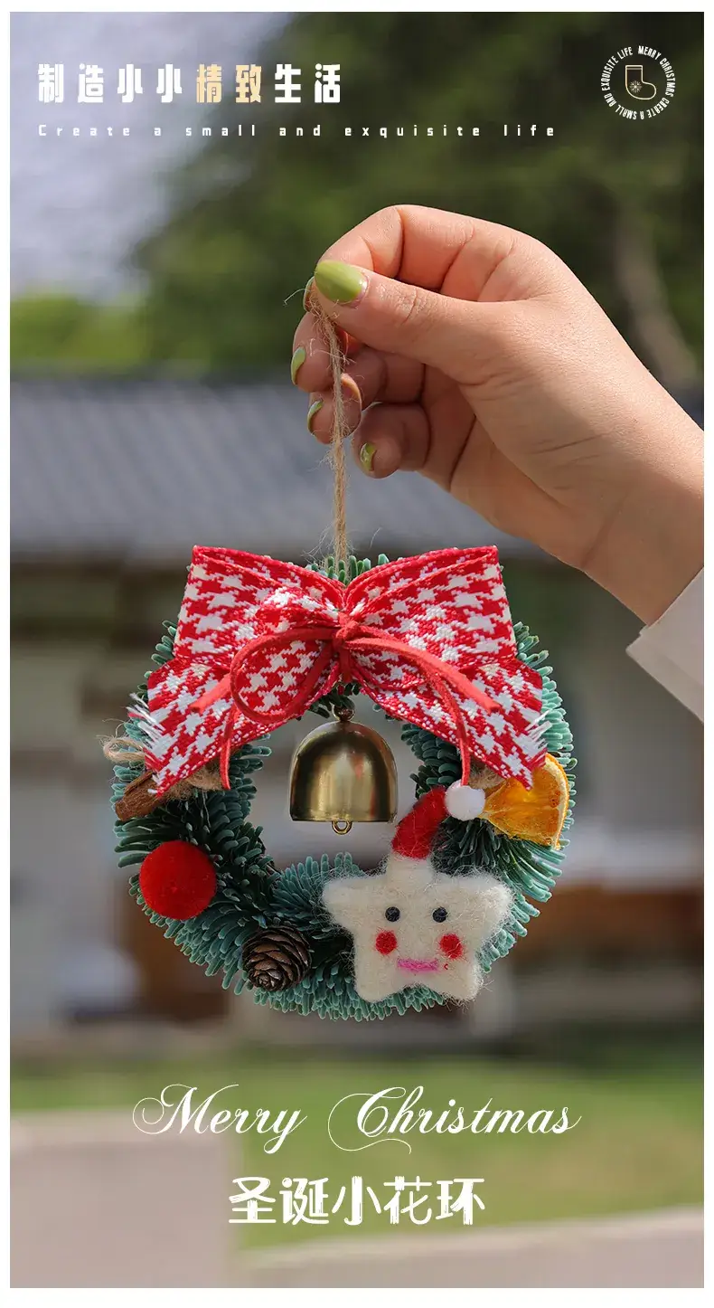 Christmas Red Bow Wreath Decor for Home — feature 3