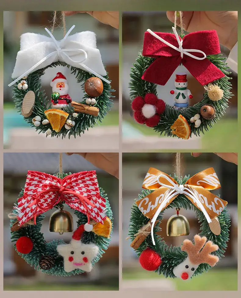 Christmas Red Bow Wreath Decor for Home — feature 5