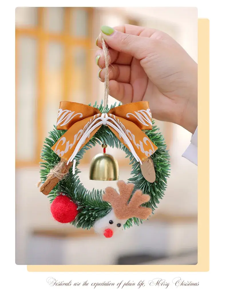 Christmas Red Bow Wreath Decor for Home — feature 7