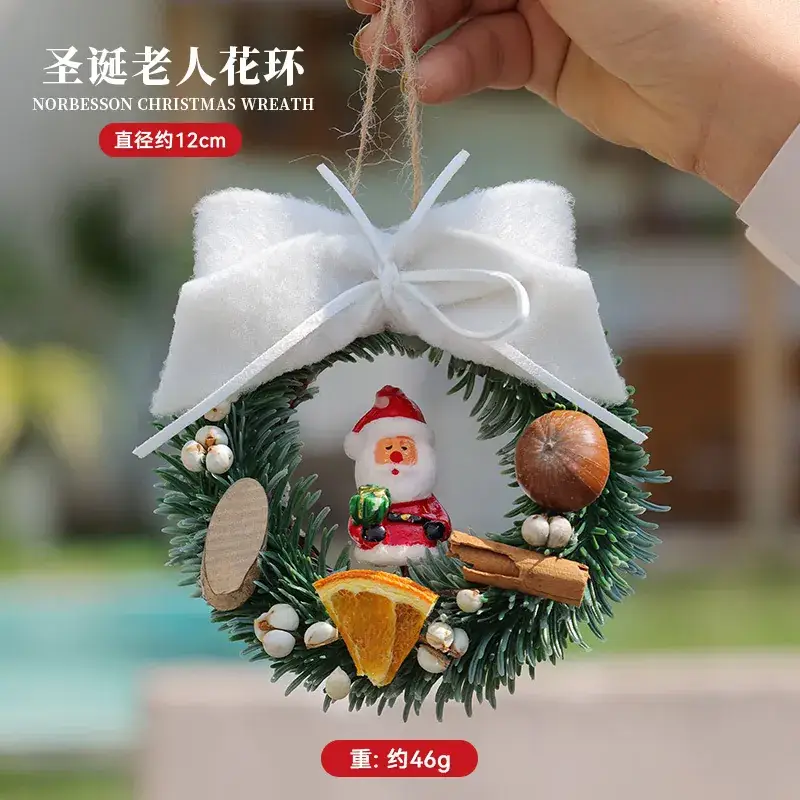 Christmas Red Bow Wreath Decor for Home