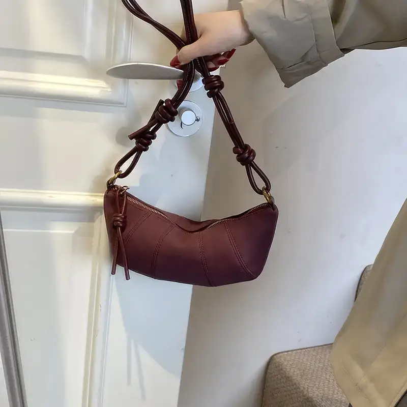 Black Crossbody Bag for Women Vintage Frosted Skin - Image 5