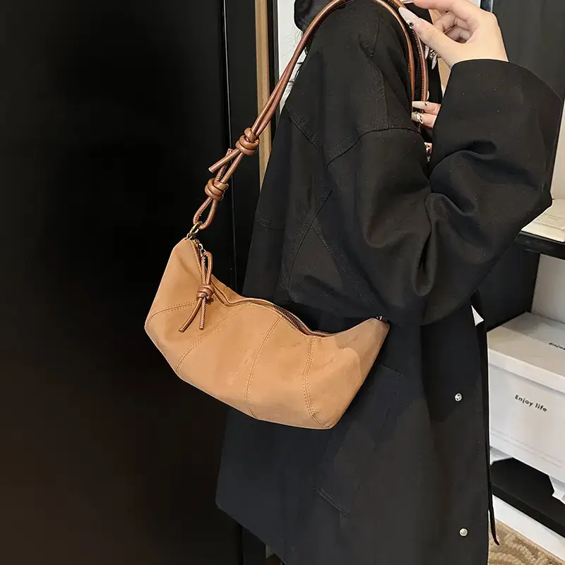 Black Crossbody Bag for Women Vintage Frosted Skin - Image 8