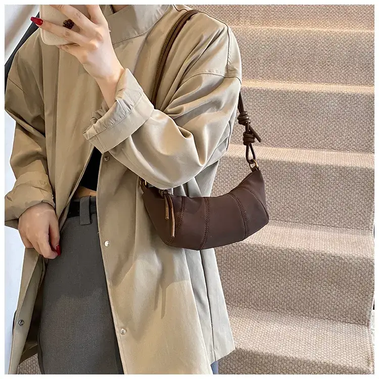 Black Crossbody Bag for Women Vintage Frosted Skin — feature 12
