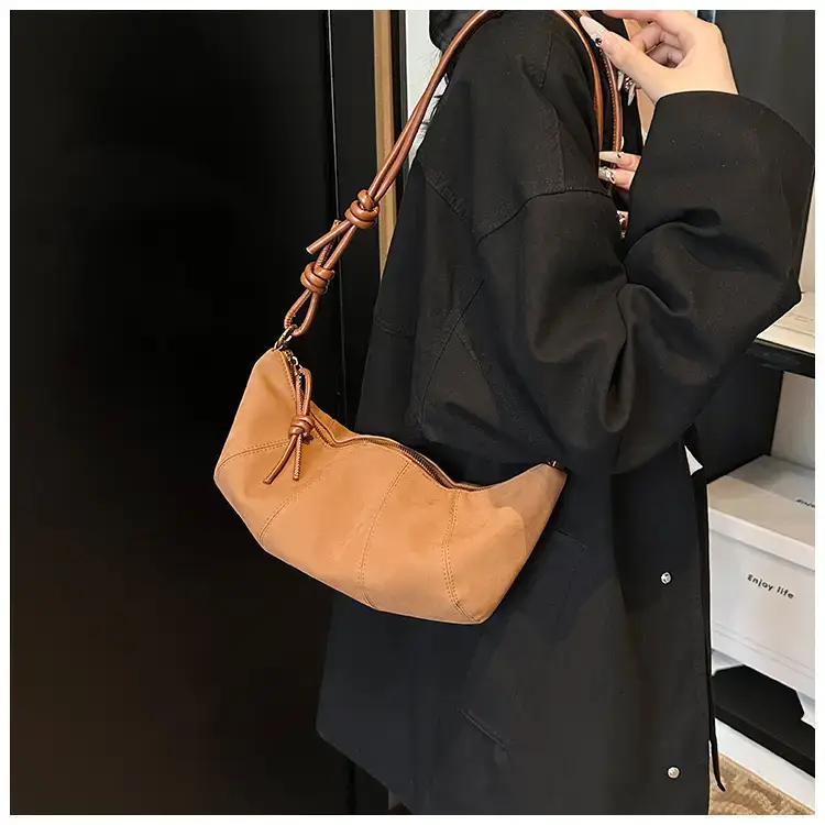 Black Crossbody Bag for Women Vintage Frosted Skin — feature 18