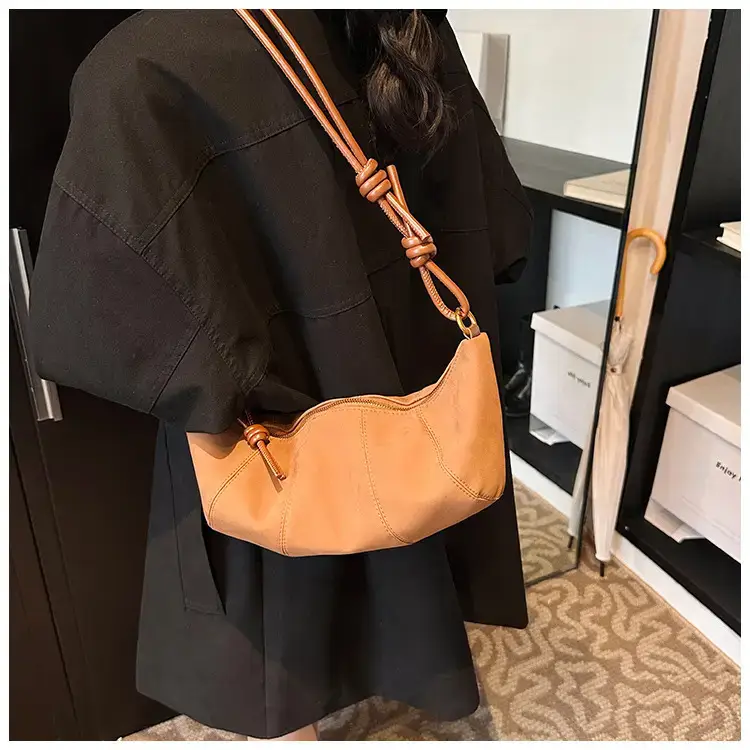 Black Crossbody Bag for Women Vintage Frosted Skin — feature 19