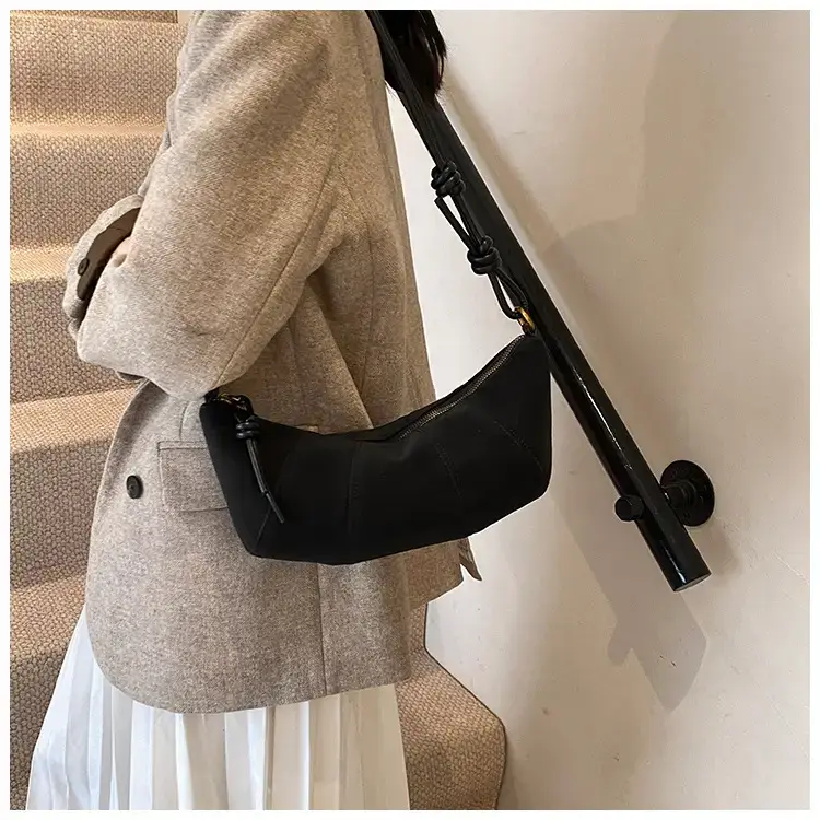 Black Crossbody Bag for Women Vintage Frosted Skin — feature 20