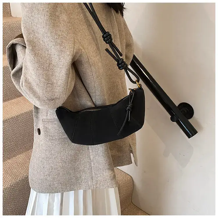 Black Crossbody Bag for Women Vintage Frosted Skin — feature 21