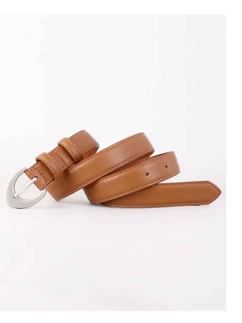 Women's Genuine Leather Belt Silver Buckle Waist Cinching 2025 — feature 10