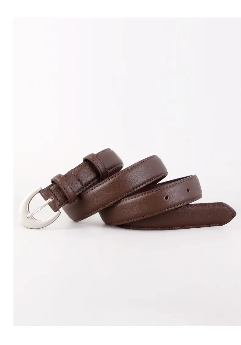 Women's Genuine Leather Belt Silver Buckle Waist Cinching 2025 — feature 11
