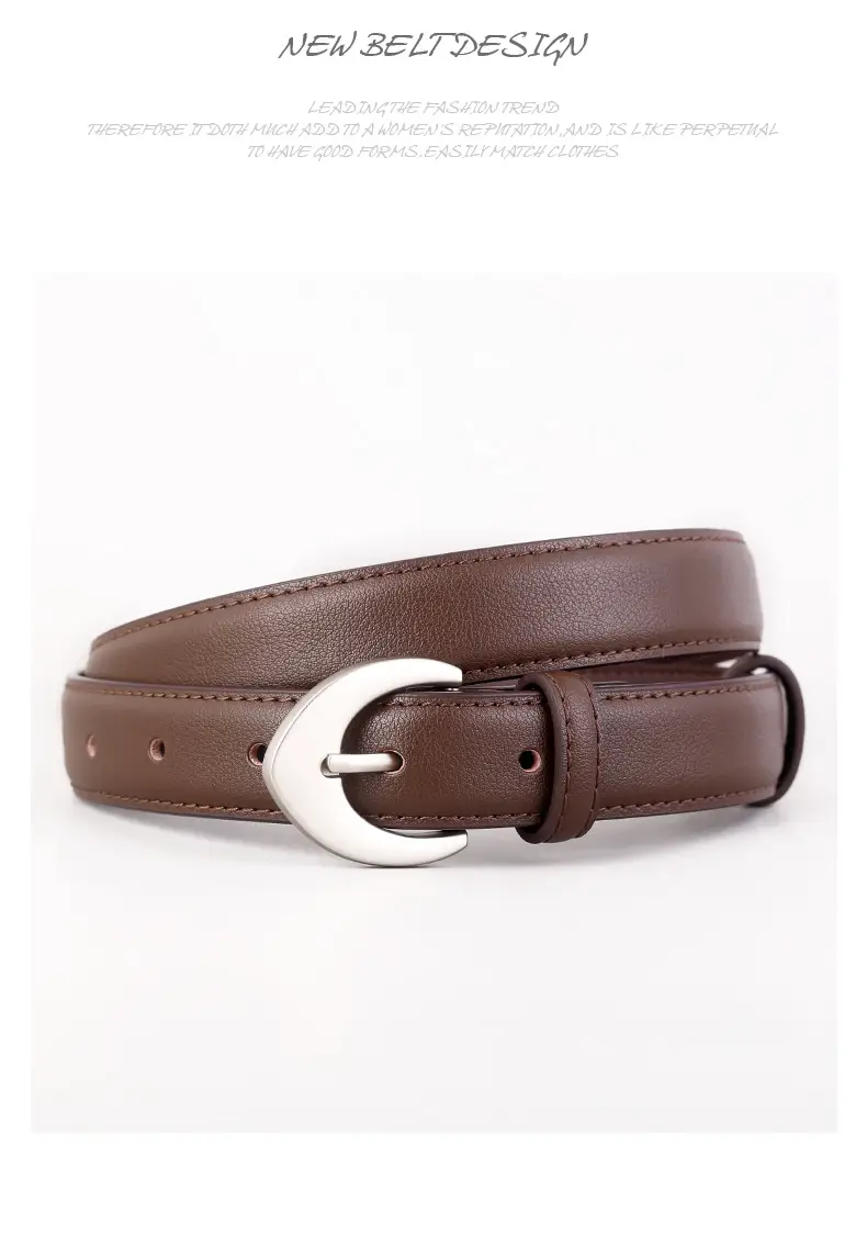 Women's Genuine Leather Belt Silver Buckle Waist Cinching 2025 — feature 21