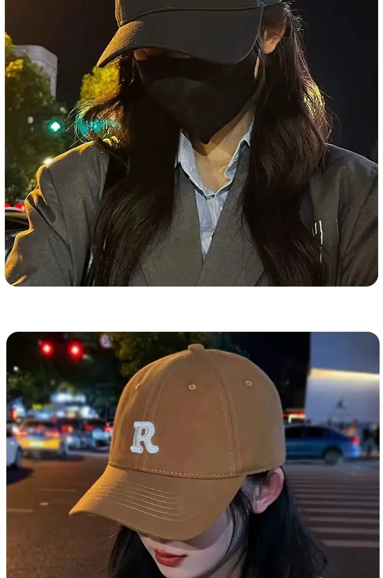 Women R-Letter Baseball Cap Spring Summer Korean Style — feature 24