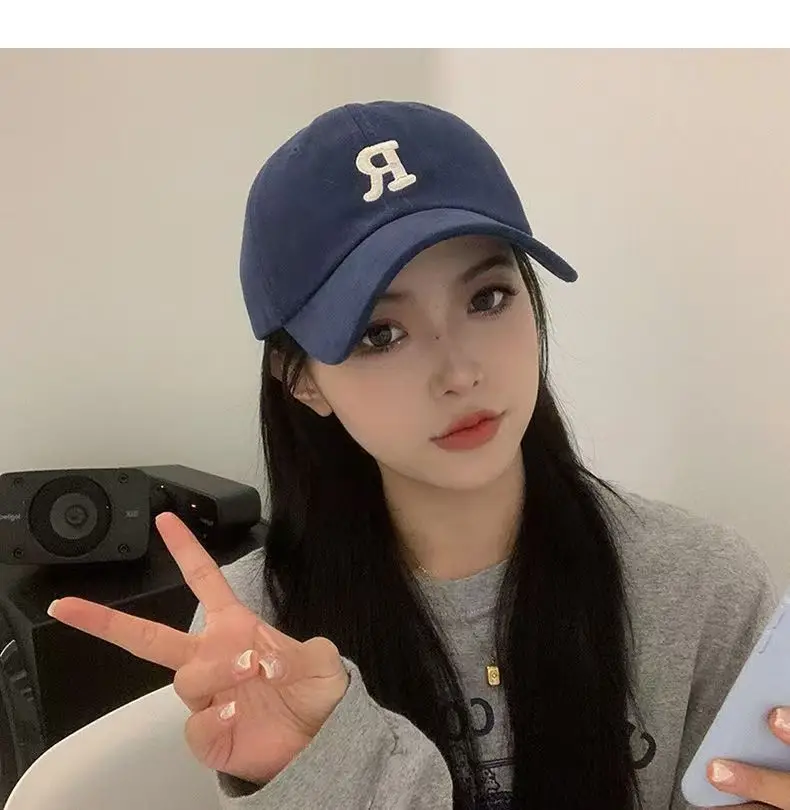 Women R-Letter Baseball Cap Spring Summer Korean Style — feature 32