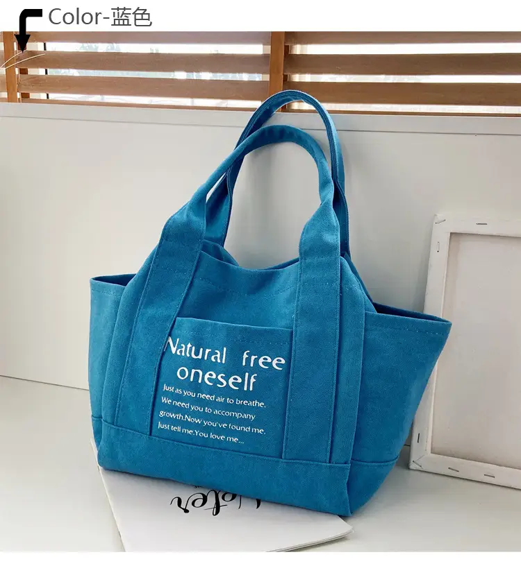 Blue Canvas Cross-Border Women's Shoulder Bag 2023 — feature 17