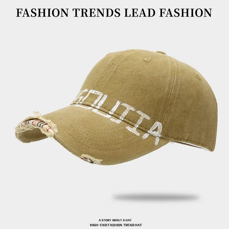 2024 American Retro Frayed Baseball Cap Women Men - Image 8