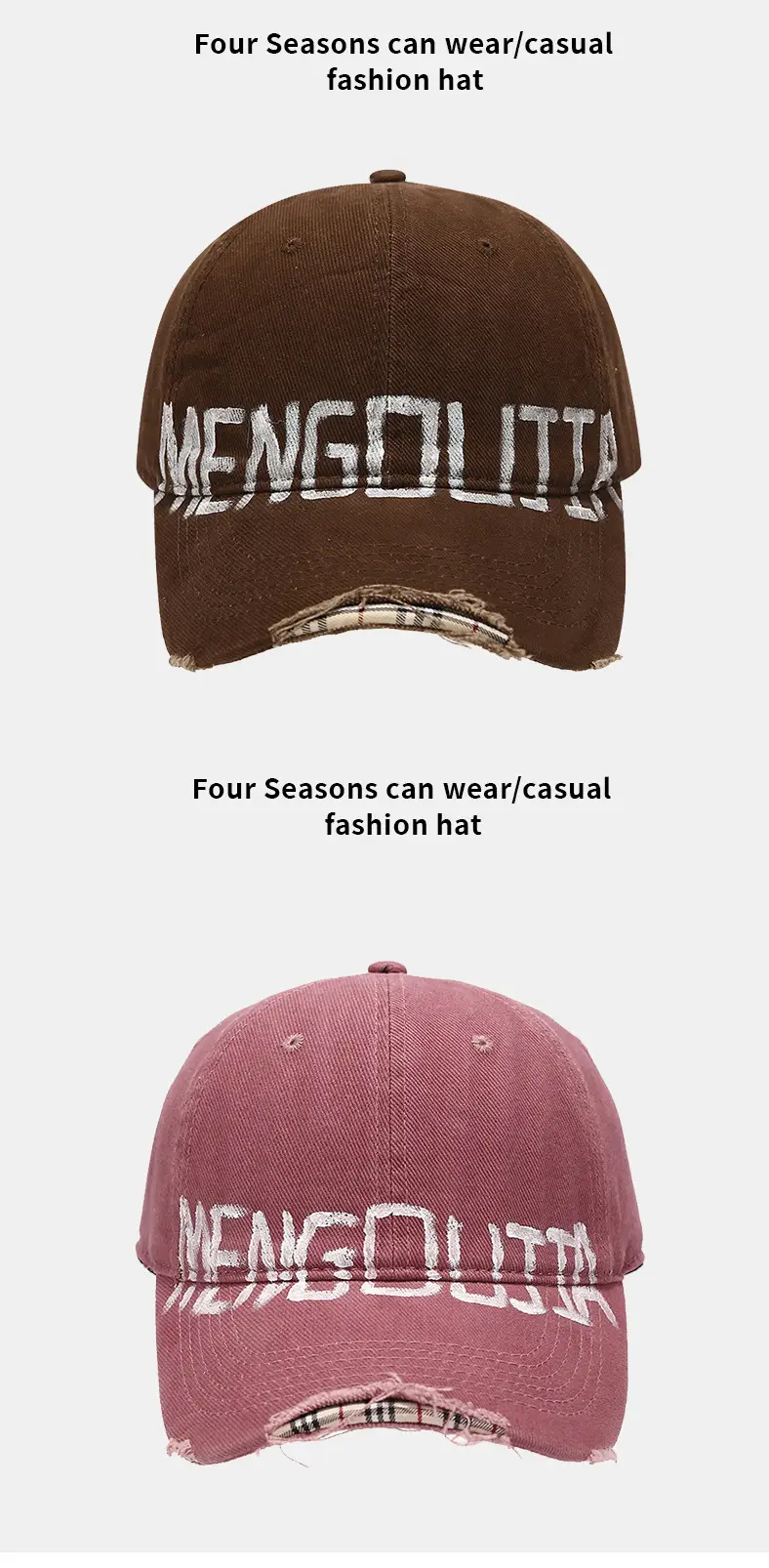 2024 American Retro Frayed Baseball Cap Women Men — feature 8