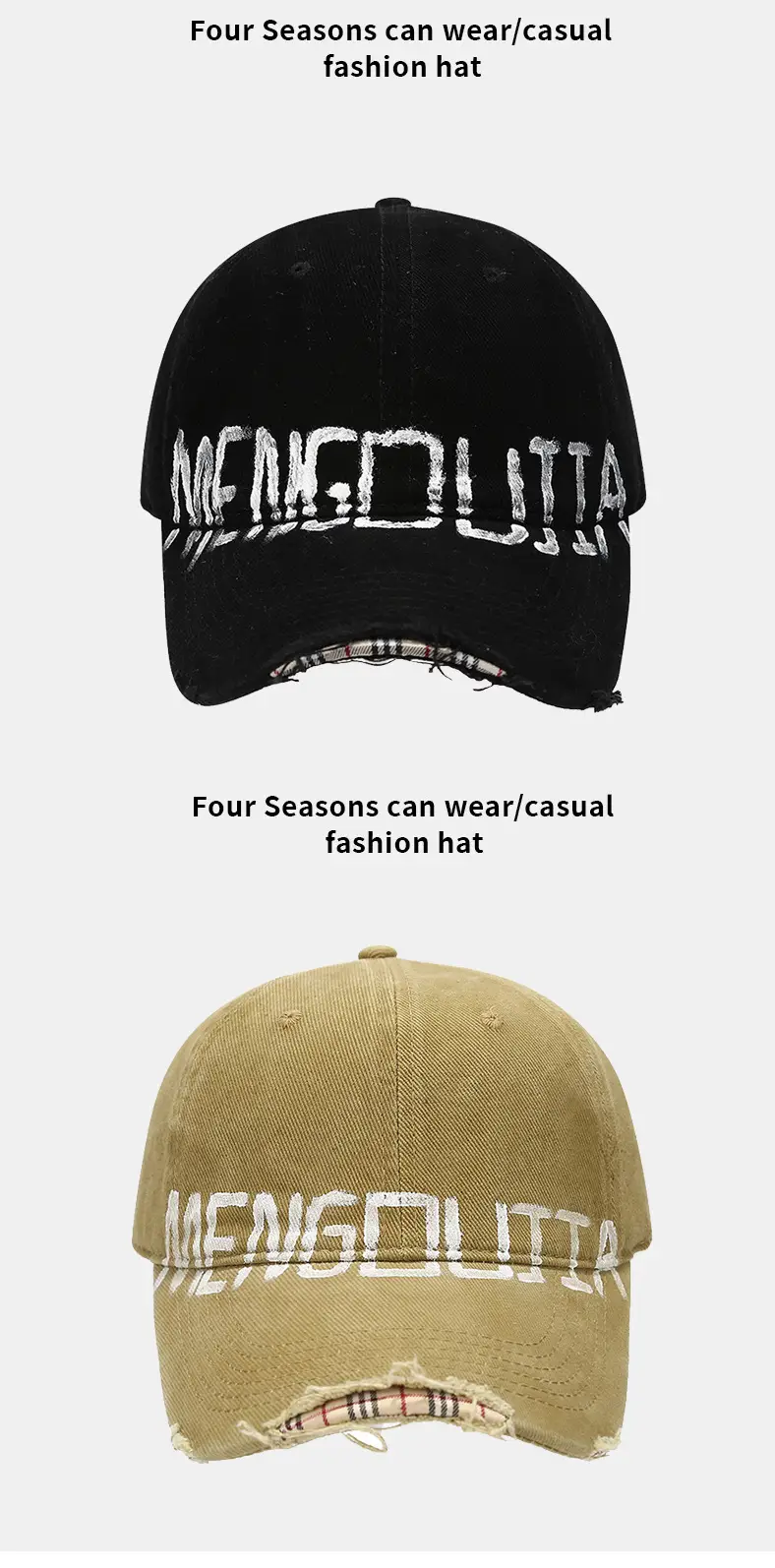 2024 American Retro Frayed Baseball Cap Women Men — feature 9