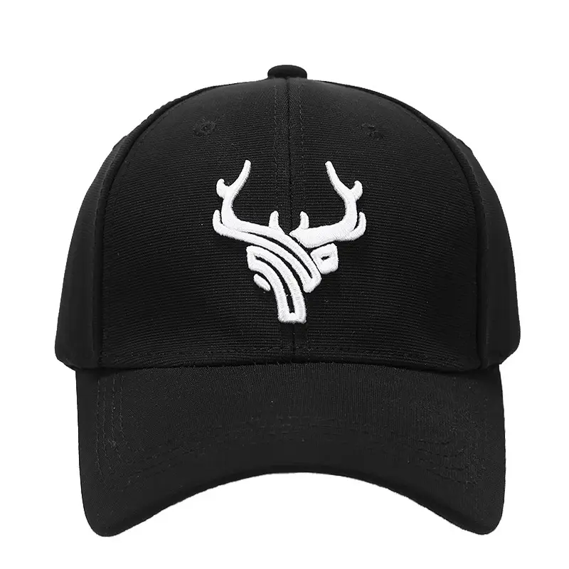 Men Baseball Cap Black Embroidered Winter Sunshade - Image 6