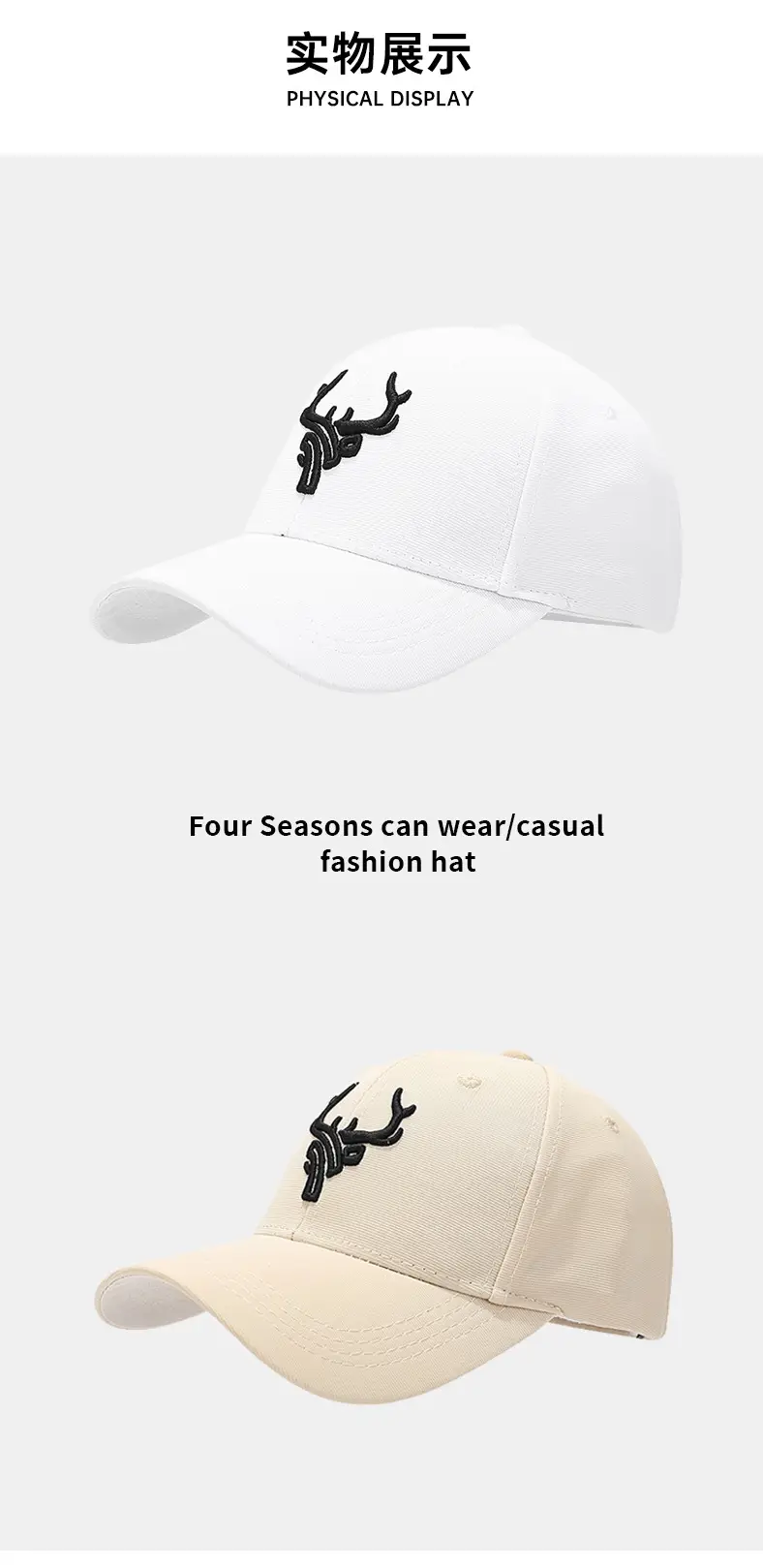 Men Baseball Cap Black Embroidered Winter Sunshade — feature 6