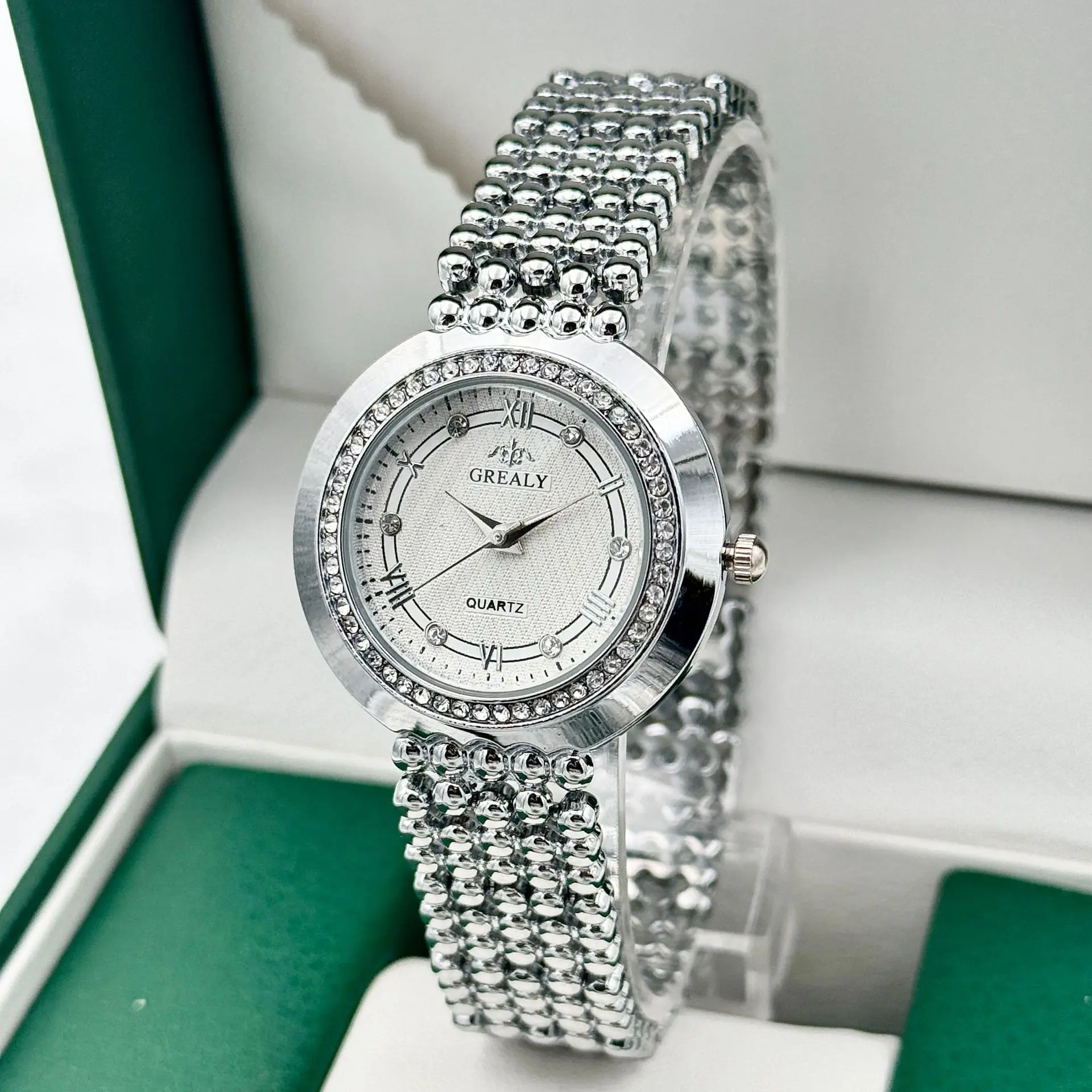 Grealy Export Diamond Watch for Ladies Quartz Bracelet - Image 10