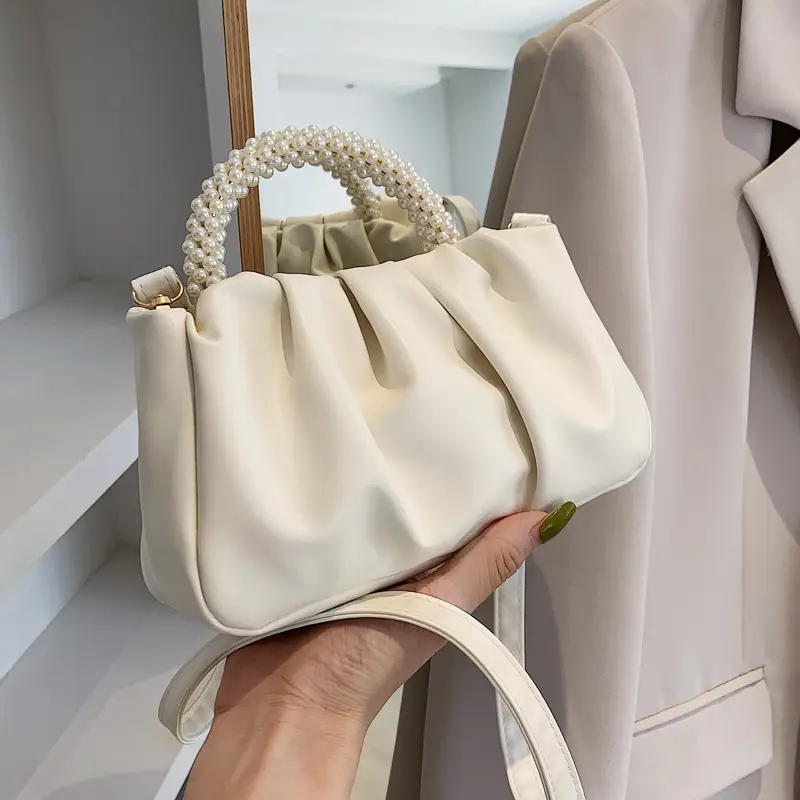 Green Pearl Handle Women's Shoulder Bag 2022