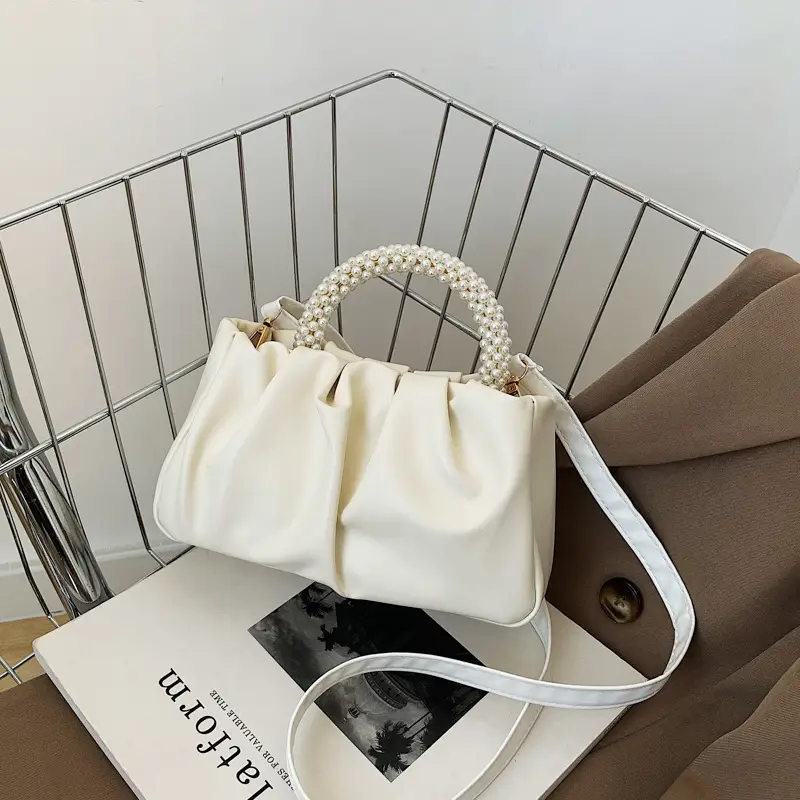 Green Pearl Handle Women's Shoulder Bag 2022